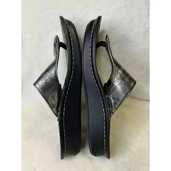 ALEGRIA Vanessa Flip Flops Thong Sandals Womens US 7.5 EU 38 Metallic Casual - Picture 6 of 8